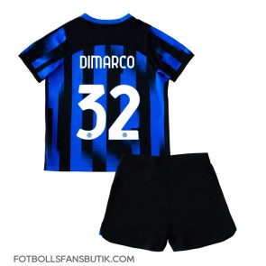 Inter Milan Federico Dimarco #32 Replika Hemmatröja Barn 2023-24 Kortärmad (+ Korta byxor)